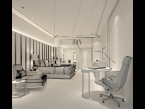 bedroom hotel suites designed a complete 63 3D Model