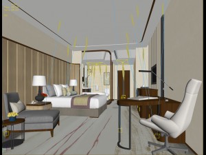 bedroom hotel suites designed a complete 63 3D Model