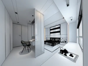 bedroom hotel suites designed a complete 64 3D Model