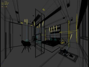 bedroom hotel suites designed a complete 64 3D Model