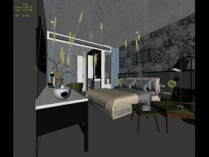 bedroom hotel suites designed a complete 66 3D Model