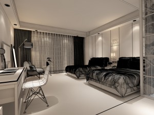 bedroom hotel suites designed a complete 68 3D मॉडल