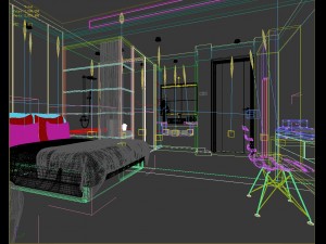 bedroom hotel suites designed a complete 68 3D मॉडल