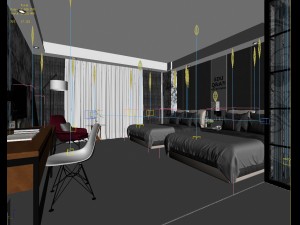bedroom hotel suites designed a complete 68 3D मॉडल