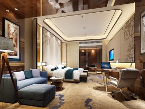 bedroom hotel suites designed a complete 70 3D Model