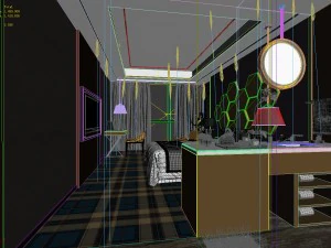 bedroom hotel suites designed a complete 71 3D Model