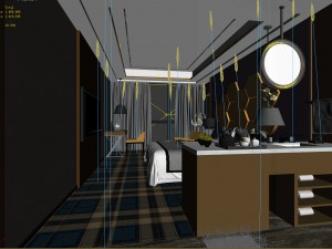 bedroom hotel suites designed a complete 71 3D Model