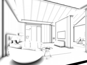 bedroom hotel suites designed a complete 73 3D Model