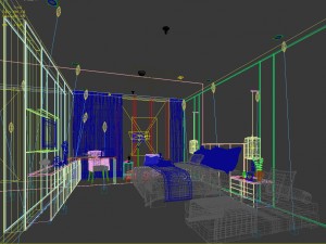 bedroom hotel suites designed a complete 77 3D Модель