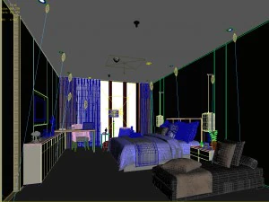 bedroom hotel suites designed a complete 77 3D Model