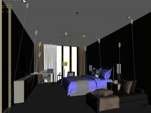 bedroom hotel suites designed a complete 77 3D Модель