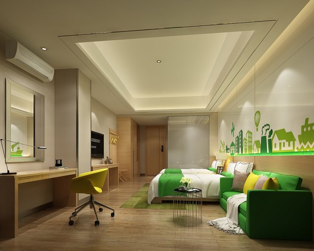 bedroom hotel suites designed a complete 78 Modelo 3D .c4d .max .obj .3ds .fbx .stl .blend 