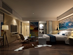 bedroom hotel suites designed a complete 80 3D Model