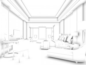 bedroom hotel suites designed a complete 83 3D Model