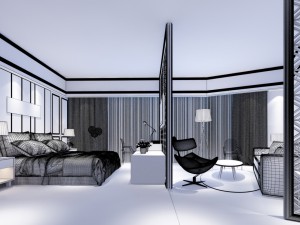 bedroom hotel suites designed a complete 84 Modèle 3D