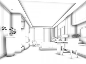 bedroom hotel suites designed a complete 87 3D Модель