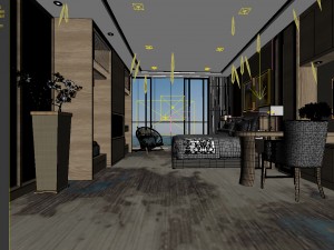 bedroom hotel suites designed a complete 87 3D Модель