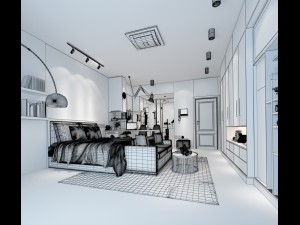 bedroom hotel suites designed a complete 88 Modèle 3D