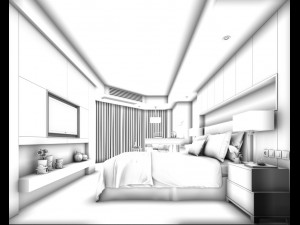 bedroom hotel suites designed a complete 90 Modelo 3D
