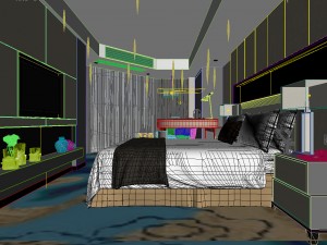 bedroom hotel suites designed a complete 90 Modelo 3D