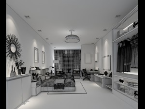 bedroom hotel suites designed a complete 91 3D Model