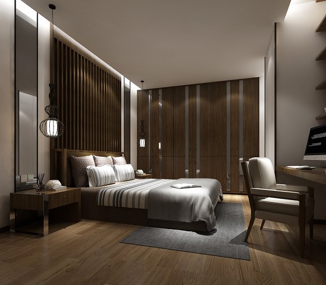 bedroom hotel suites designed a complete 93 Modelo 3D .c4d .max .obj .3ds .fbx .stl .blend 