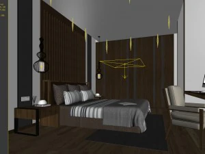 bedroom hotel suites designed a complete 93 3D Model