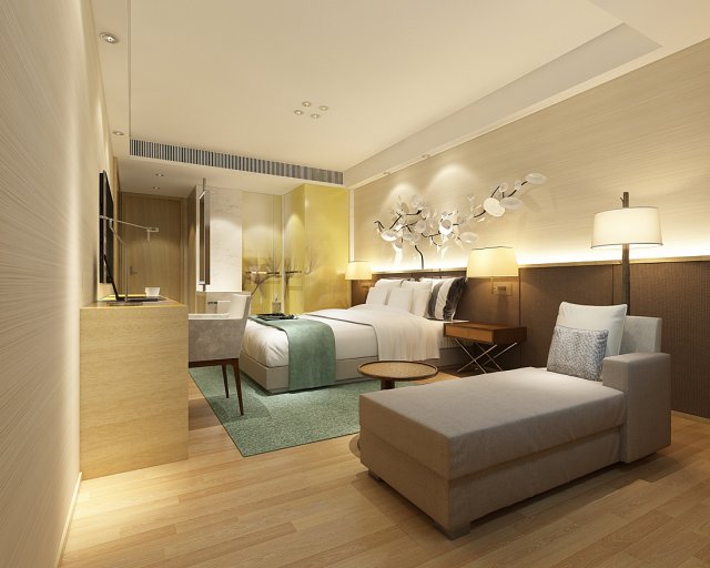bedroom hotel suites designed a complete 94 3D 모델 .c4d .max .obj .3ds .fbx .stl .blend 