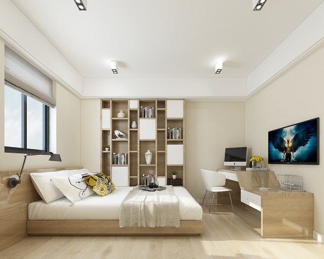 bedroom hotel suites designed a complete 95 Model 3D .c4d .max .obj .3ds .fbx .stl .blend 