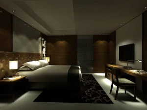 침실 호텔 스위트는 전체 98개를 디자인했습니다. 3D 모델