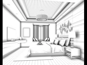 bedroom hotel suites designed a complete 99 3D Model