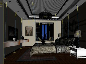 bedroom hotel suites designed a complete 99 3D Model