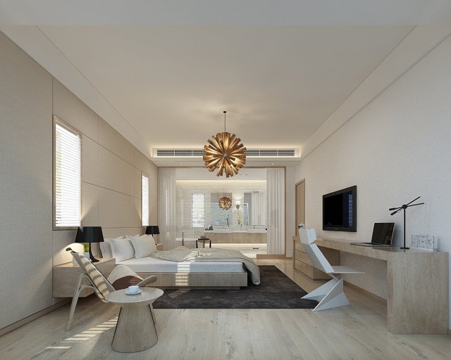 bedroom hotel suites designed a complete 100 3D मॉडल .c4d .max .obj .3ds .fbx .stl .blend 