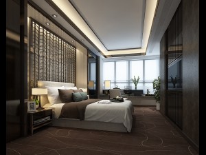 bedroom hotel suites designed a complete 102 3D Модель