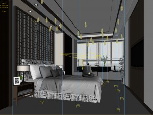 bedroom hotel suites designed a complete 102 3D 模型