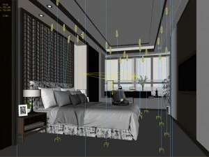 bedroom hotel suites designed a complete 102 3D Model