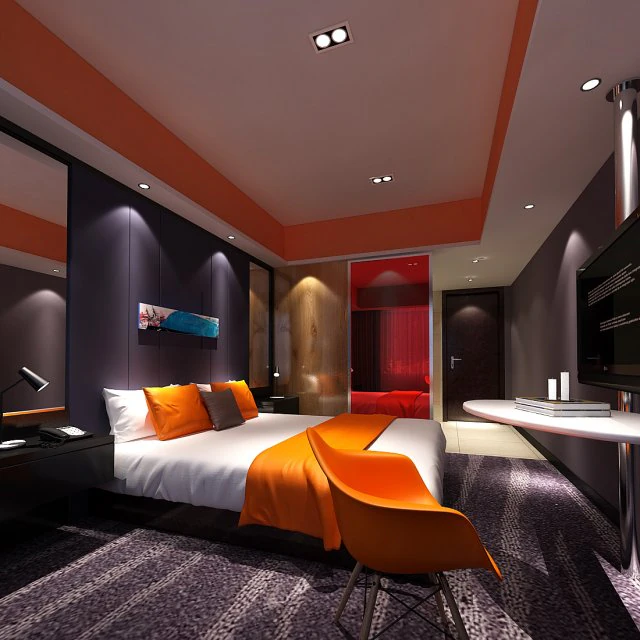 bedroom hotel suites designed a complete 103 3D Model .c4d .max .obj .3ds .fbx .stl .blend 