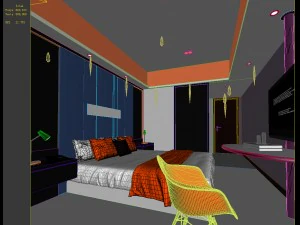 bedroom hotel suites designed a complete 103 3D Model