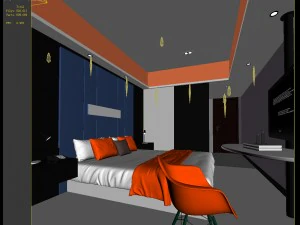 bedroom hotel suites designed a complete 103 3D Model