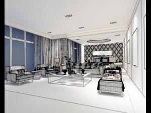 bedroom hotel suites designed a complete 104 3D Modell