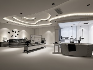 bedroom hotel suites designed a complete 105 3D Model