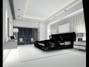 bedroom hotel suites designed a complete 107 3D Model