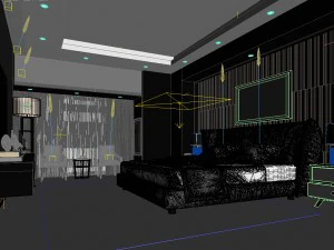 bedroom hotel suites designed a complete 107 3D Model
