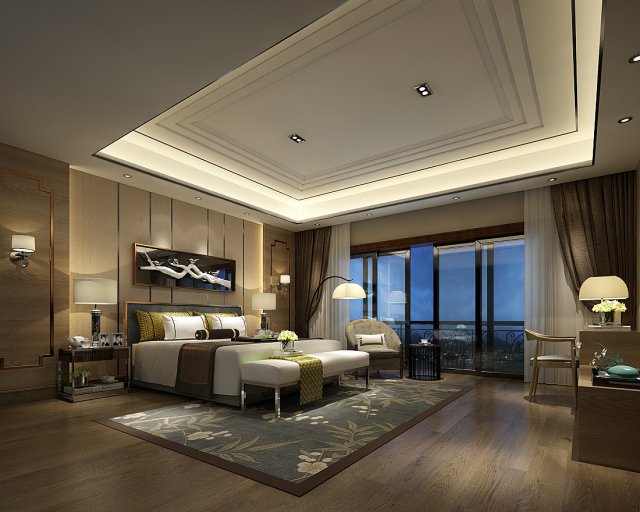 bedroom hotel suites designed a complete 108 Modèle 3D .c4d .max .obj .3ds .fbx .stl .blend 