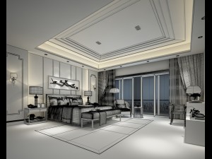 bedroom hotel suites designed a complete 108 Modèle 3D