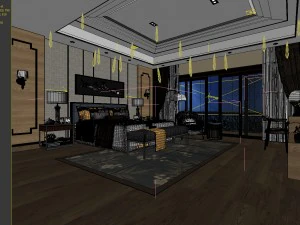 bedroom hotel suites designed a complete 108 3D Model