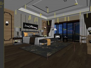 bedroom hotel suites designed a complete 108 Modèle 3D