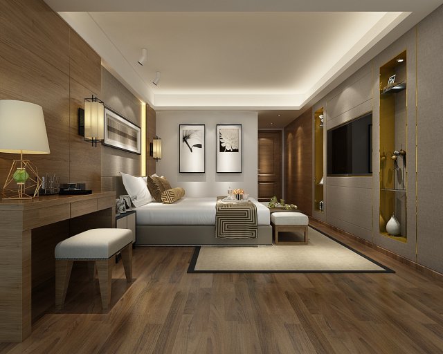 bedroom hotel suites designed a complete 109 Modelo 3D .c4d .max .obj .3ds .fbx .stl .blend 