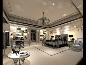 bedroom hotel suites designed a complete 111 3D Model