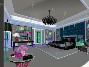 bedroom hotel suites designed a complete 111 3D Model